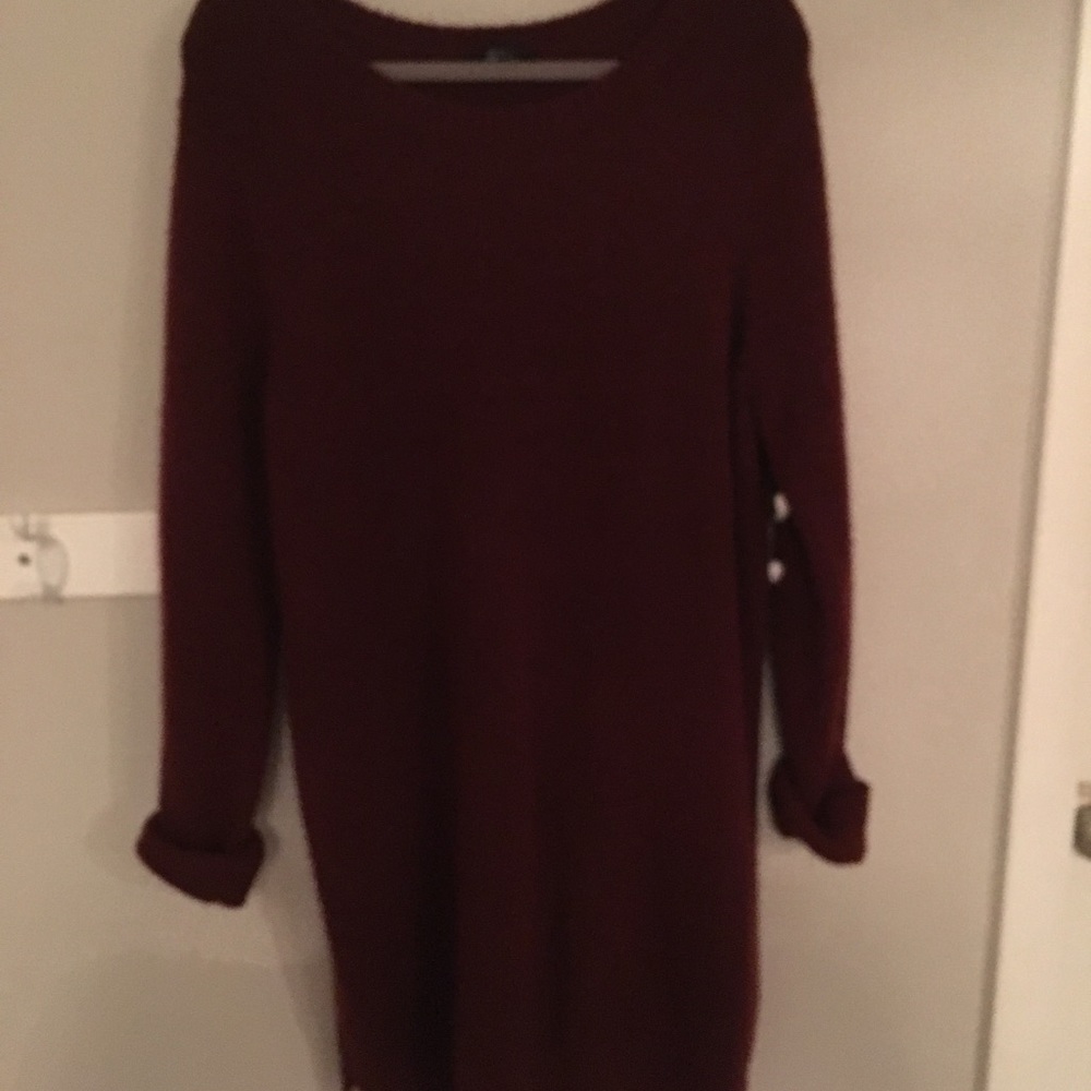 Maroon Sweater Dress